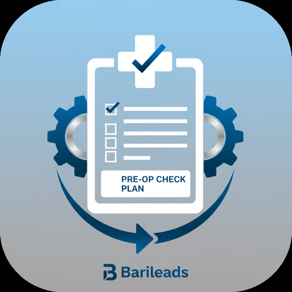 Pre-operative checklists and preparation plans