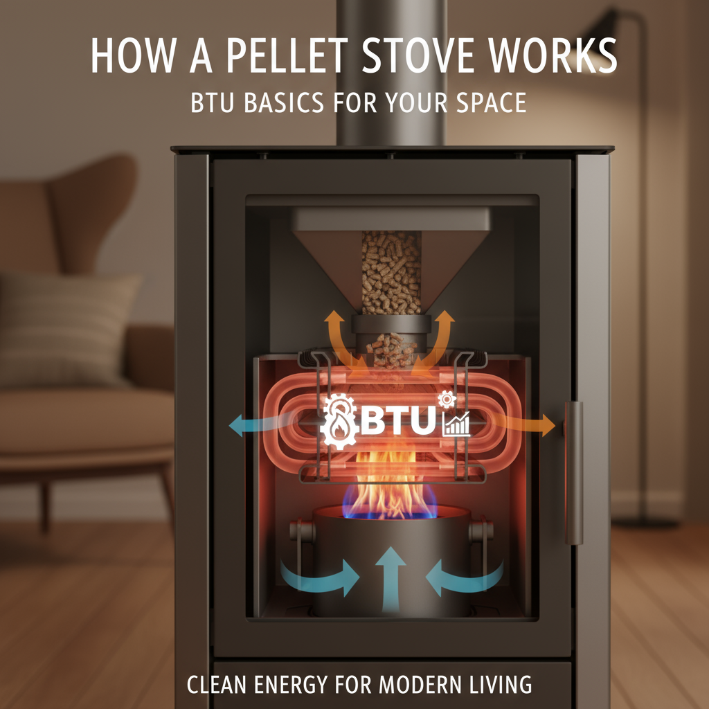 Image about How a Pellet Stove Works: BTU Basics for Your Space