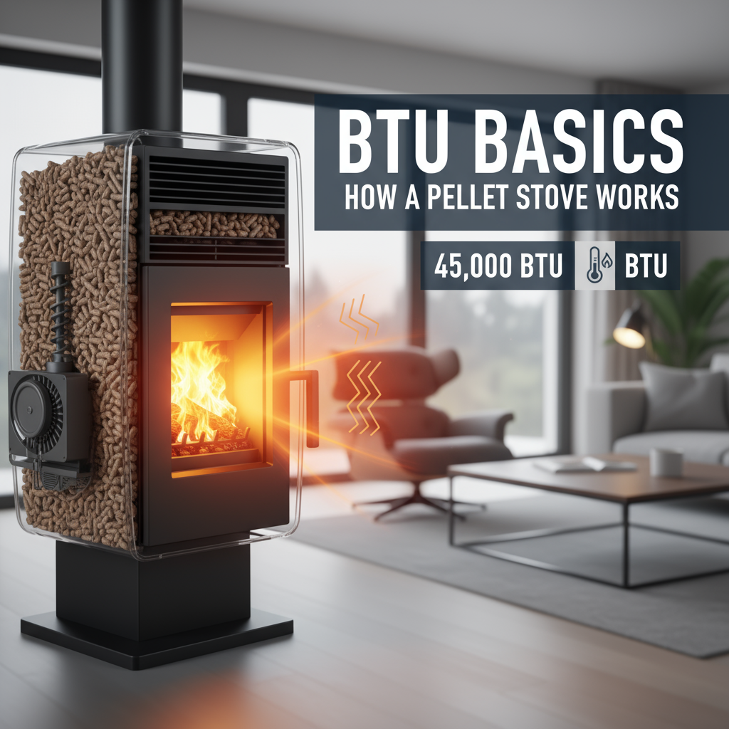 Image about How a Pellet Stove Works: BTU Basics for Your Space